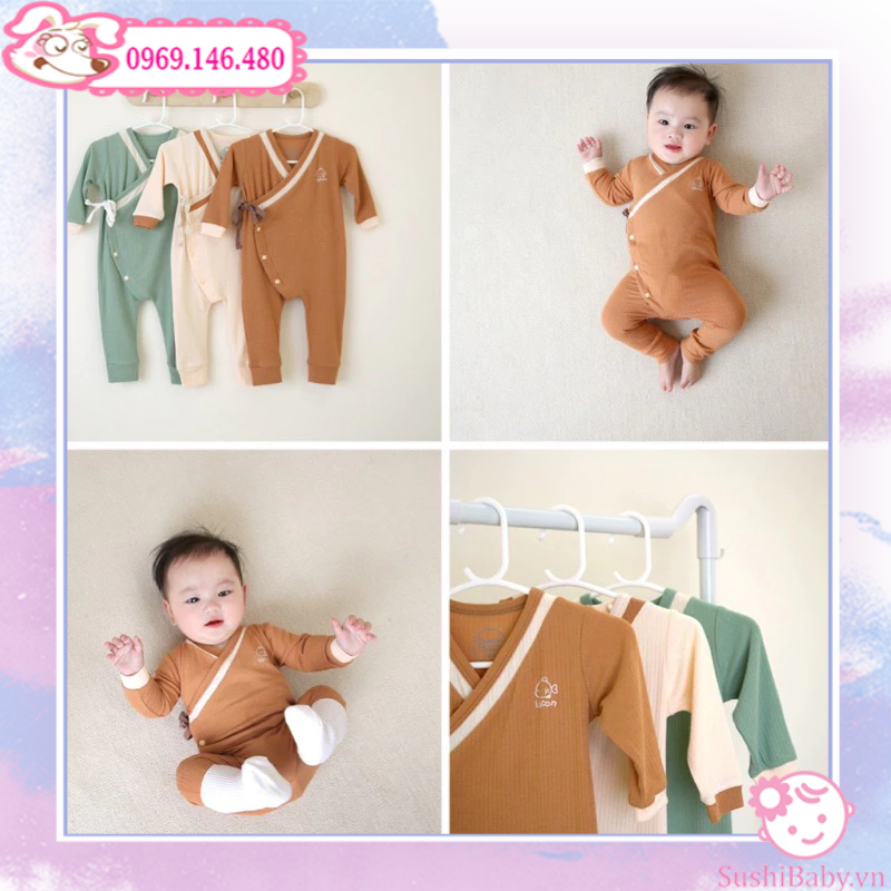 Body cài chéo 2 vạt size 0-3m, 3-6m, 6-9m