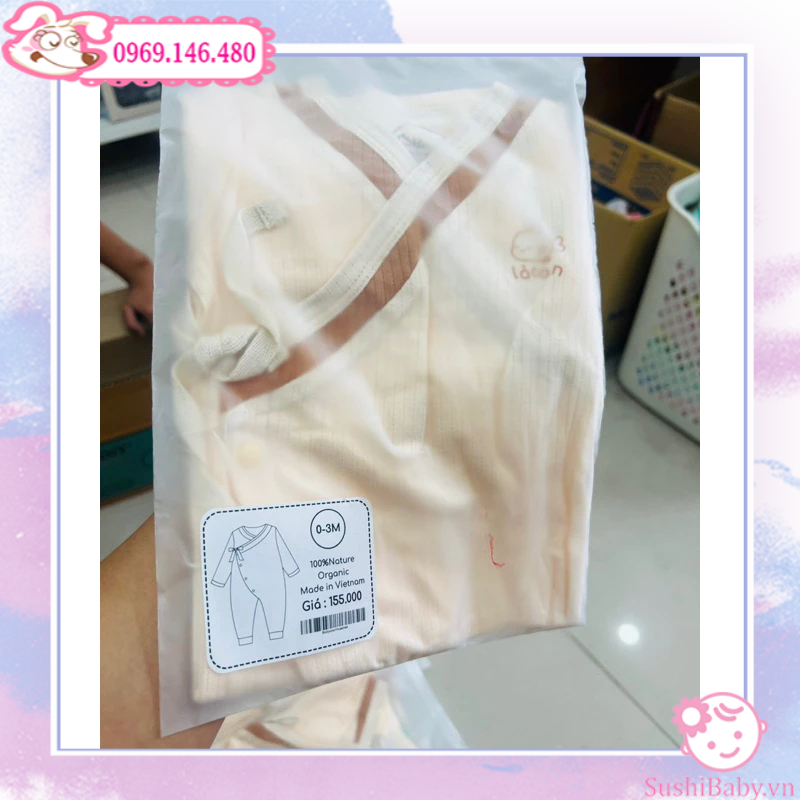 Body cài chéo 2 vạt size 0-3m, 3-6m, 6-9m