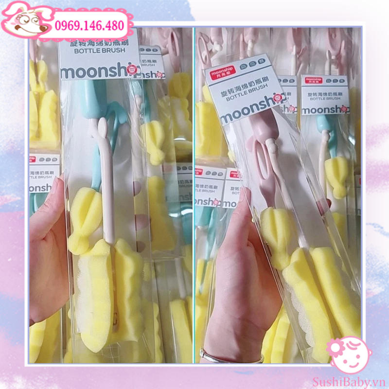 Cọ bình sữa bông Moonship