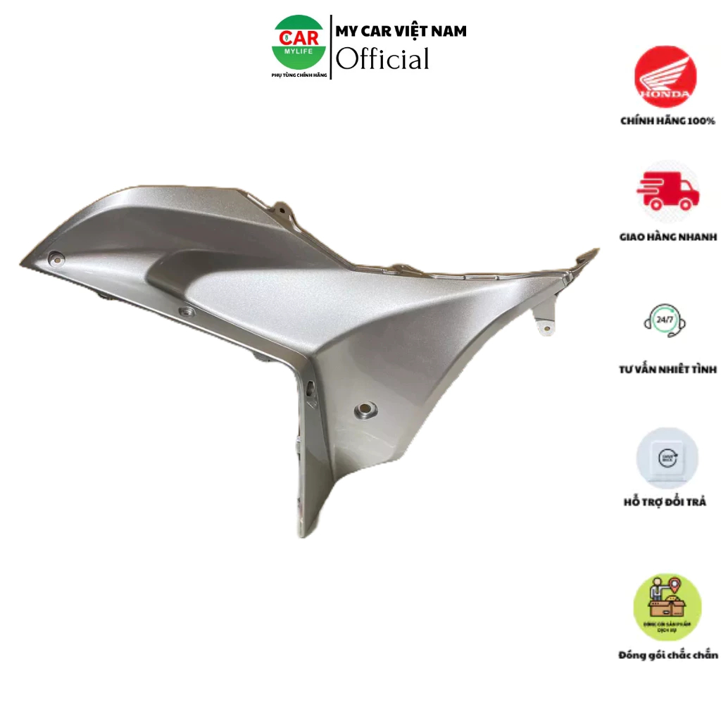 Tâm ốp yếm trái - cánh yếm trong HONDA AIR BLADE125 năm 2013-2014 màu Xám bạc.