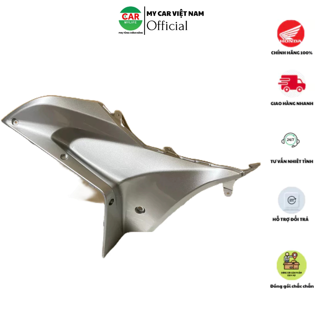 Tâm ốp yếm trái - cánh yếm trong HONDA AIR BLADE125 năm 2013-2014 màu Xám bạc.