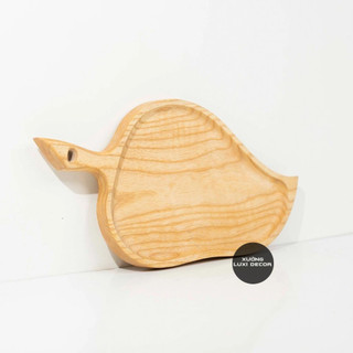 [ẢNH THẬT] Khay gỗ sồi mẫu hình lá dùng trong nhà hàng, quán cà phê (decor 31) - Xưởng LUXI decor