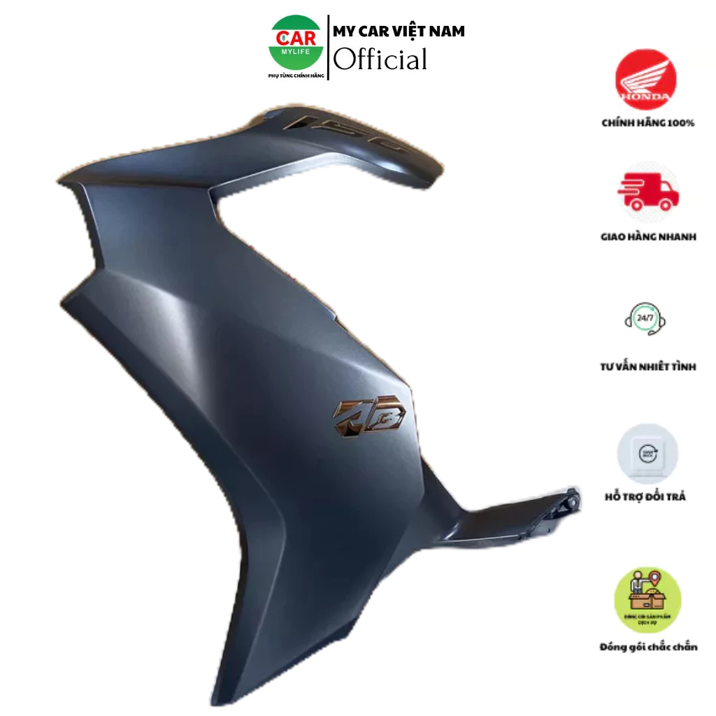 Cánh yếm bên trái - bửng yếm HONDA AIR BLADE 150 năm 2021 màu Xám đen. *NHC34* 64600K1FV40ZA