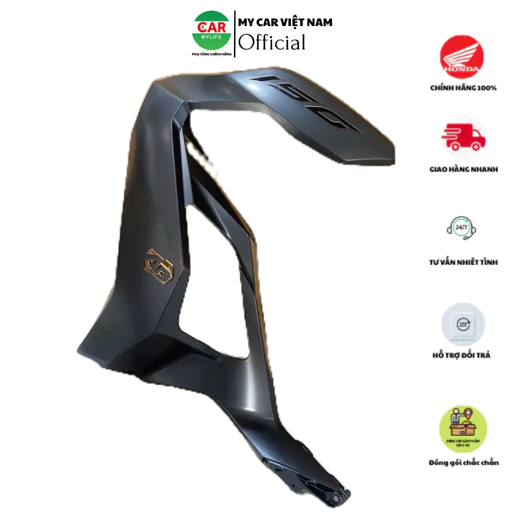 Cánh yếm bên trái - bửng yếm HONDA AIR BLADE 150 năm 2021 màu Xám đen. *NHC34* 64600K1FV40ZA