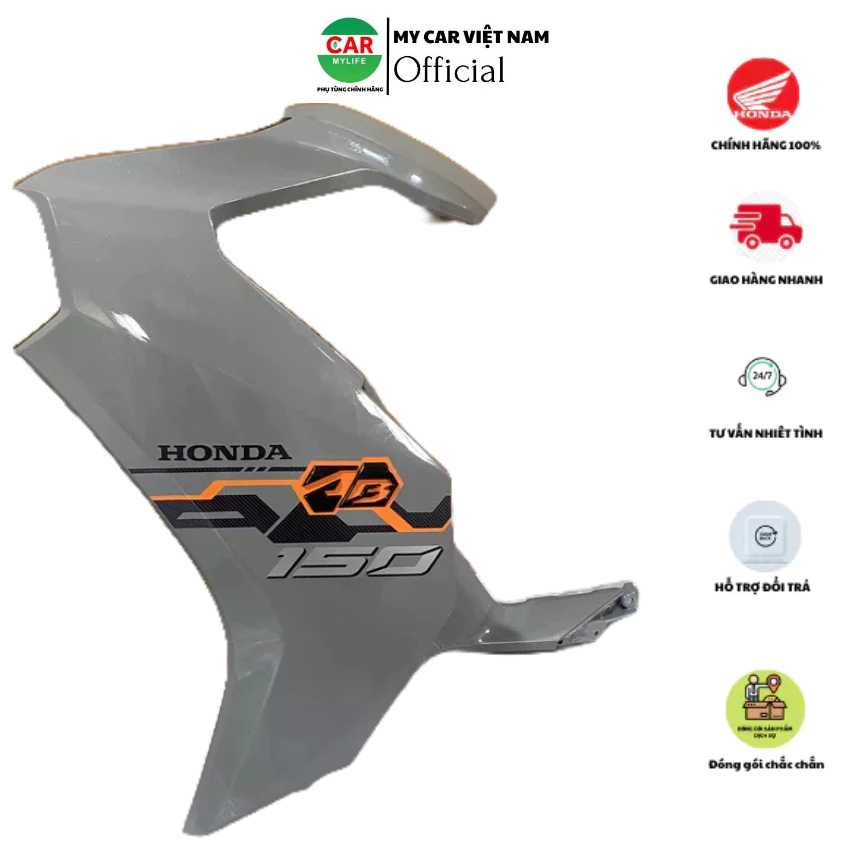 Cánh yếm bên trái - bửng yếm HONDA AIR BLADE 150 năm 2022 màu Xám xi măng. *NHC60P 1* 64600K1FV70ZB
