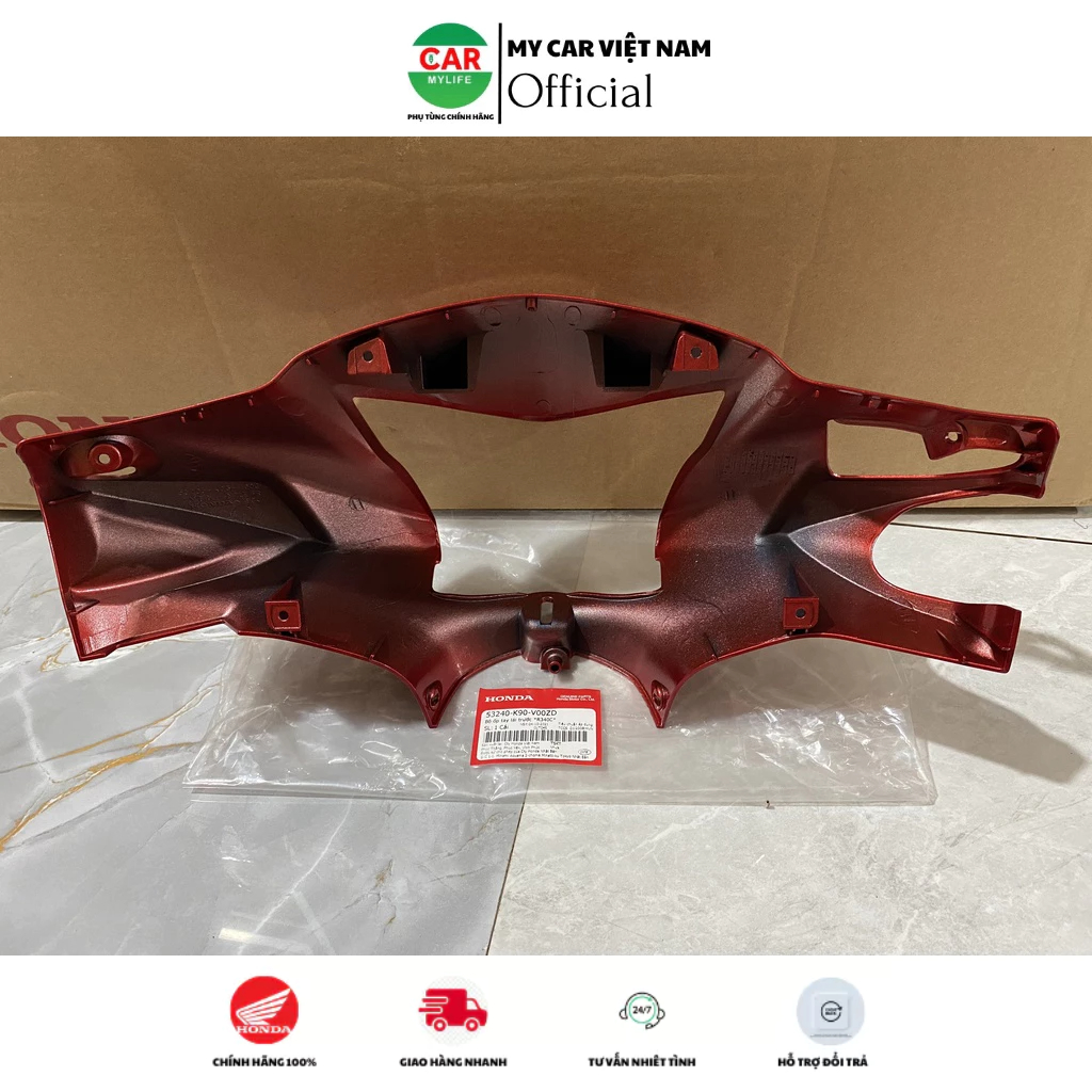 Bộ ốp tay lái trước - bàn thờ HONDA WAVE RSX110 năm 2017-2018-2019 màu Đỏ . *R340C* 53240K90V00ZD