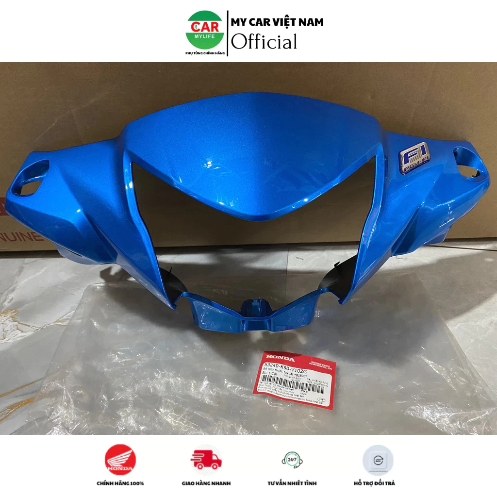 Nắp ốp trước tay lái - bàn thờ HONDA WAVE RSX110 năm 2017-2018-2019 màu Xanh (Phanh cơ). *B189C* 53240K90V10ZG