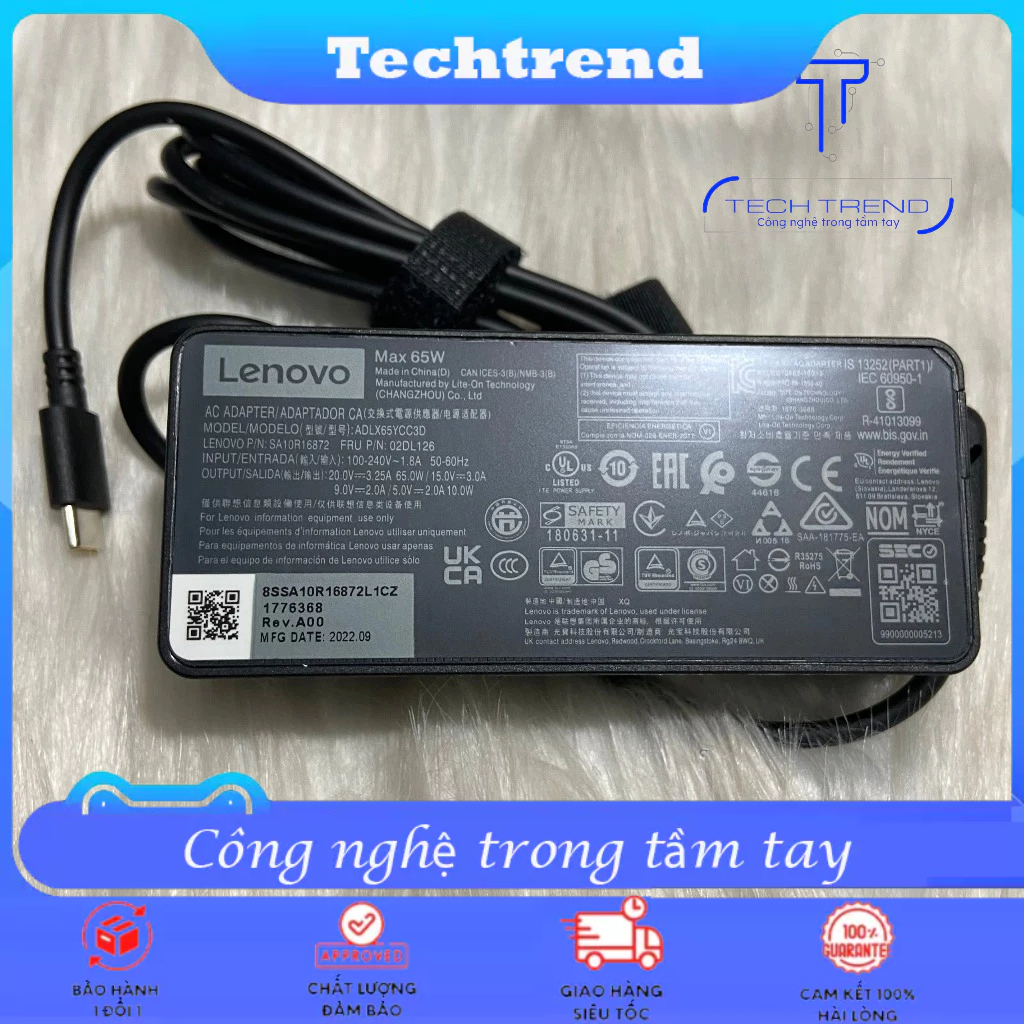 ⚡️ Sạc laptop Lenovo Thinkpad X1 Yoga 2nd Gen  - 20JH, 20JJ, 20JD, 20JE chân type USB C