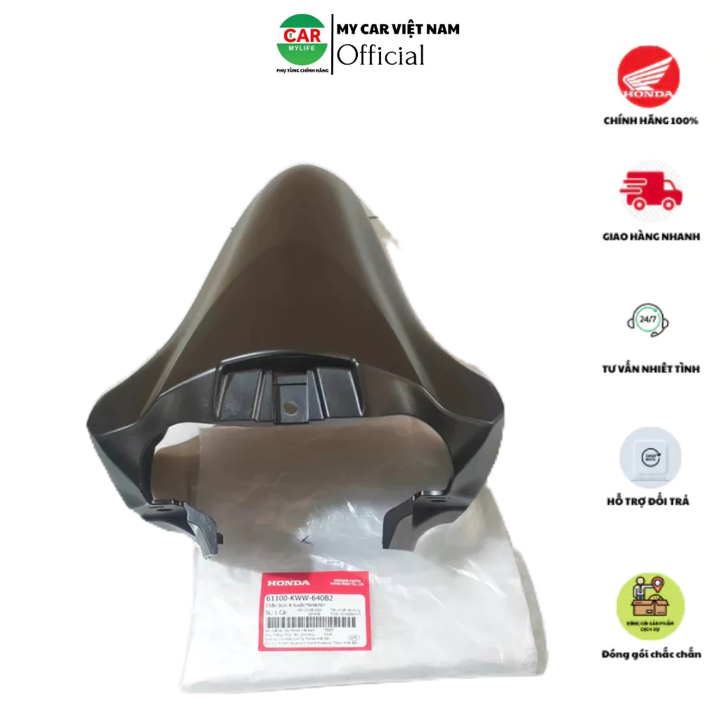 Chắn bùn trước - dè trước HONDA WAVE A110 năm 2023 màu Đen nhám.