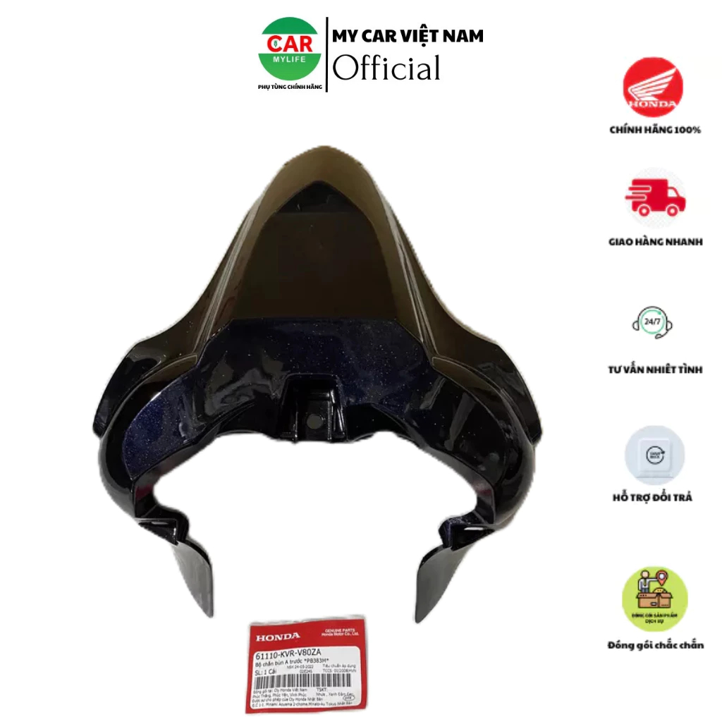 Bộ chắn bùn A trước - dè trước HONDA WAVE RSX100 REPSOL năm 2008 màu Xanh. *PB383M* 61110KVRV80ZA