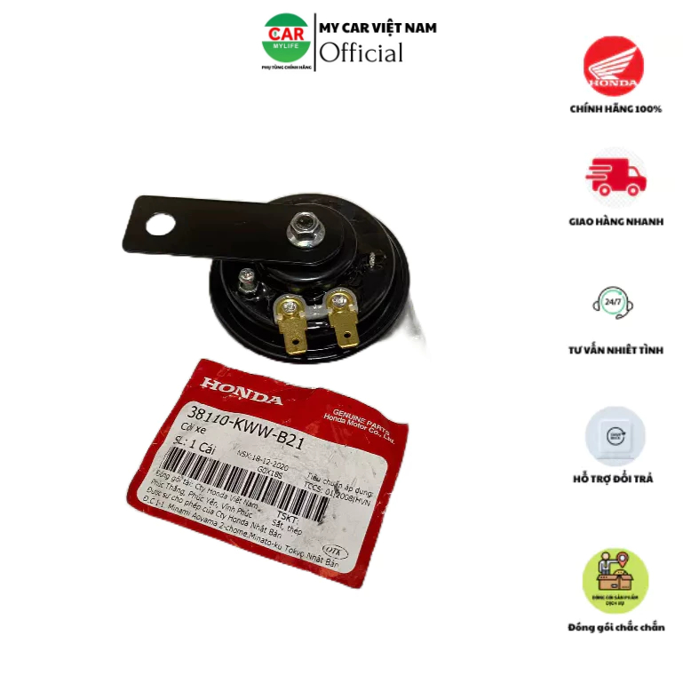 Còi xe máy HONDA WAVE S110, RS110, RSX110.  Mã SP 38110KWWB21