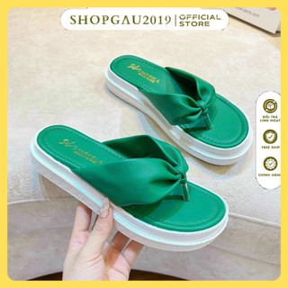 Dép nữ , dép bánh mì quai da kẹp ngón xỏ ngón mẫu mới đi chơi đi biển cực đẹp đế nhẹ êm chân 001