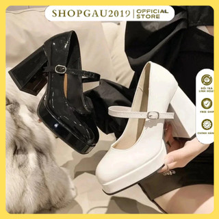  Giày cao gót 10p bít mũi da bóng cao cấp loại 1 đế dầy thời trang lolita cực đẹp kèm video 