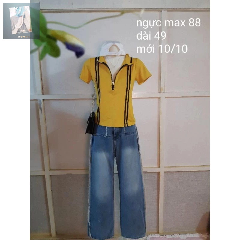 Áo thun ôm body, áo hoa nhí cột nơ, áo tay cánh tiên