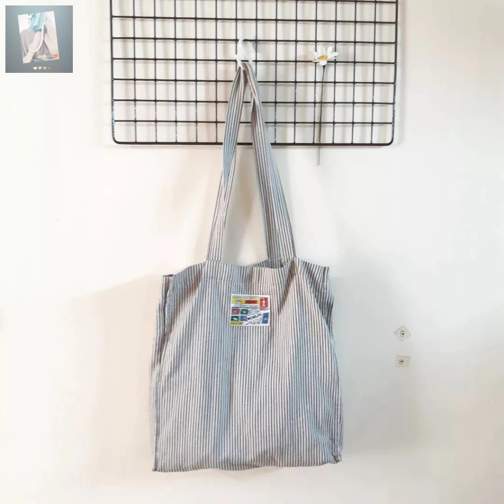 Túi tote dễ thương sọc