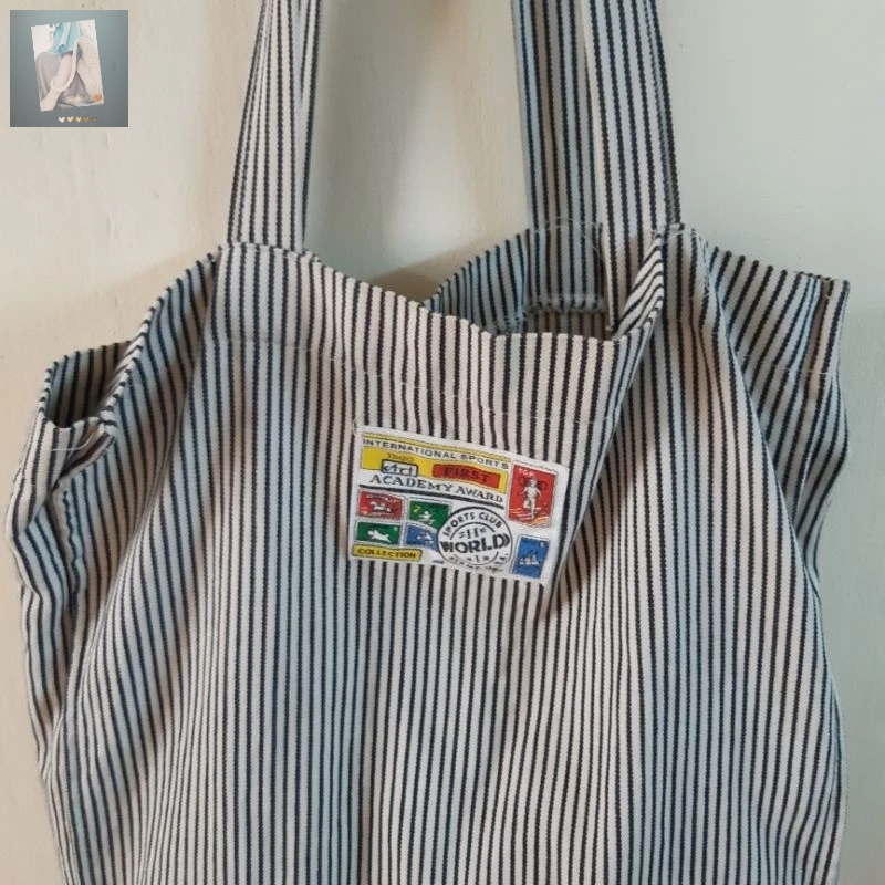 Túi tote dễ thương sọc