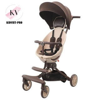 [Bản Cao Cấp] Xe Đẩy Du Lịch Gấp Gọn KIDVIET-PRO BaoBaoHao V18 Ngồi Ngả 5 Chế Độ (Nâu)