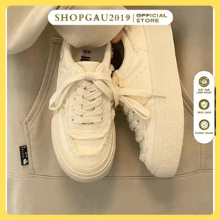 Giày nữ sneaker / Giày thể thao vải Tua Rua đế độn 5p tăng chiều cao siêu hot hit