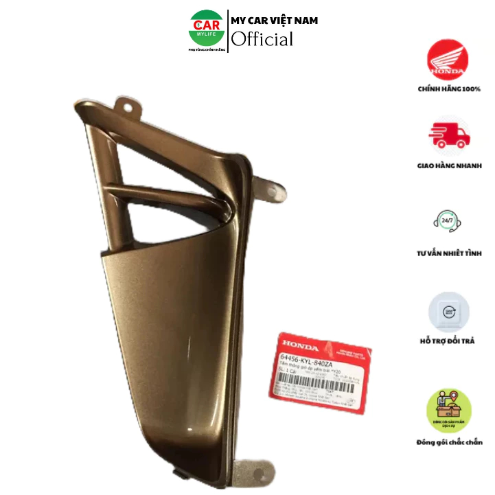 Tấm thông gió ốp yếm bên trái HONDA FUTURE X năm 2010-2011 màu Vàng. *Y20 Neo 64456KYL840ZA