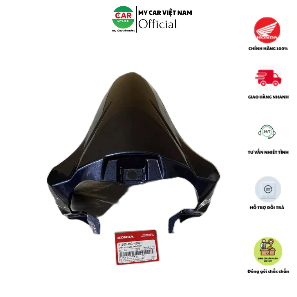 Chắn bùn A trước - dè trước HONDA WAVE RSX110 năm 2019-2020-2022 màu Xanh tím. 61100K03N30ZN