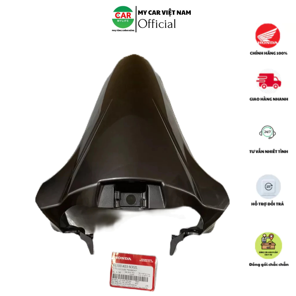Chắn bùn trước HONDA WAVE RSX110 năm 2017 màu Đen bạc. 61100K03N30ZL