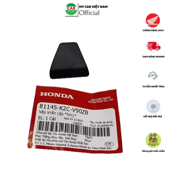 Nắp khẩn cấp HONDA VISION năm 2021-2022-2023 màu Nhựa nhám. *NH1* 81145K2CV90ZB