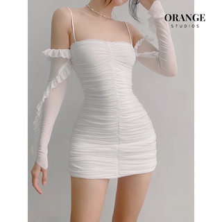 𝐒𝐀𝐋𝐄 𝐒𝐀𝐋𝐄 𝐒𝐀𝐋𝐄 (ORANGE STUDIOS ) HÌNH THẬT - Fancy Dress - Đầm Lưới Thiết Kế Orange Studios Tay Dài
