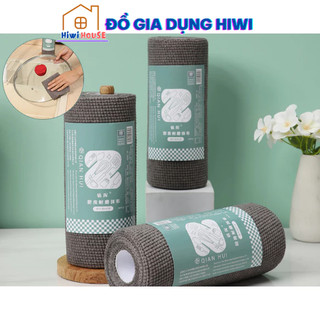 Cuộn khăn lau THAN ĐEN siêu sạch, có thể dùng lại nhiều lần. Khăn lau bếp đa năng cao cấp cuộn 25 tờ hiwi house