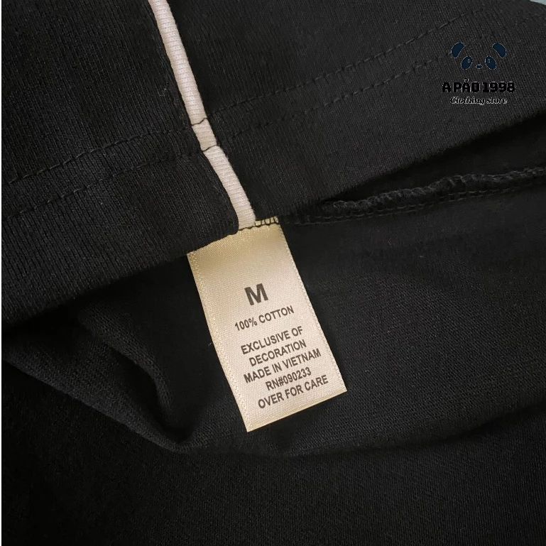 Áo Thun Viền Thân In Chữ HƯỚNG NỘI Form Rộng Màu  Basic Unisex Nam Nữ Cotton 100%, Áo Thun Viền Line Đứng Form ThoángMát