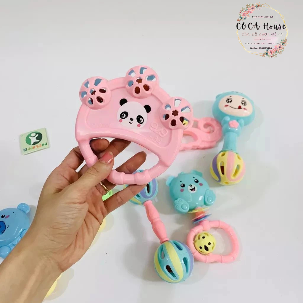 Bộ đồ chơi xúc xắc 7 món hình thú phát tiếng kêu vui nhộn kích thích vận động