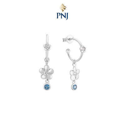 Bông tai Bạc Đính đá Sythentic PNJSilver ZTXMW000028