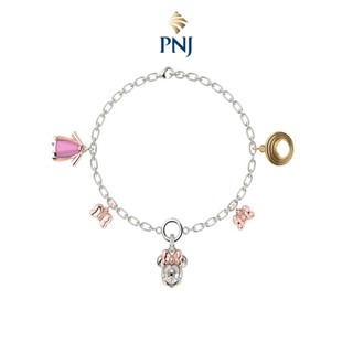 Lắc tay bạc đính đá disney|pnj minnie xm00z000001