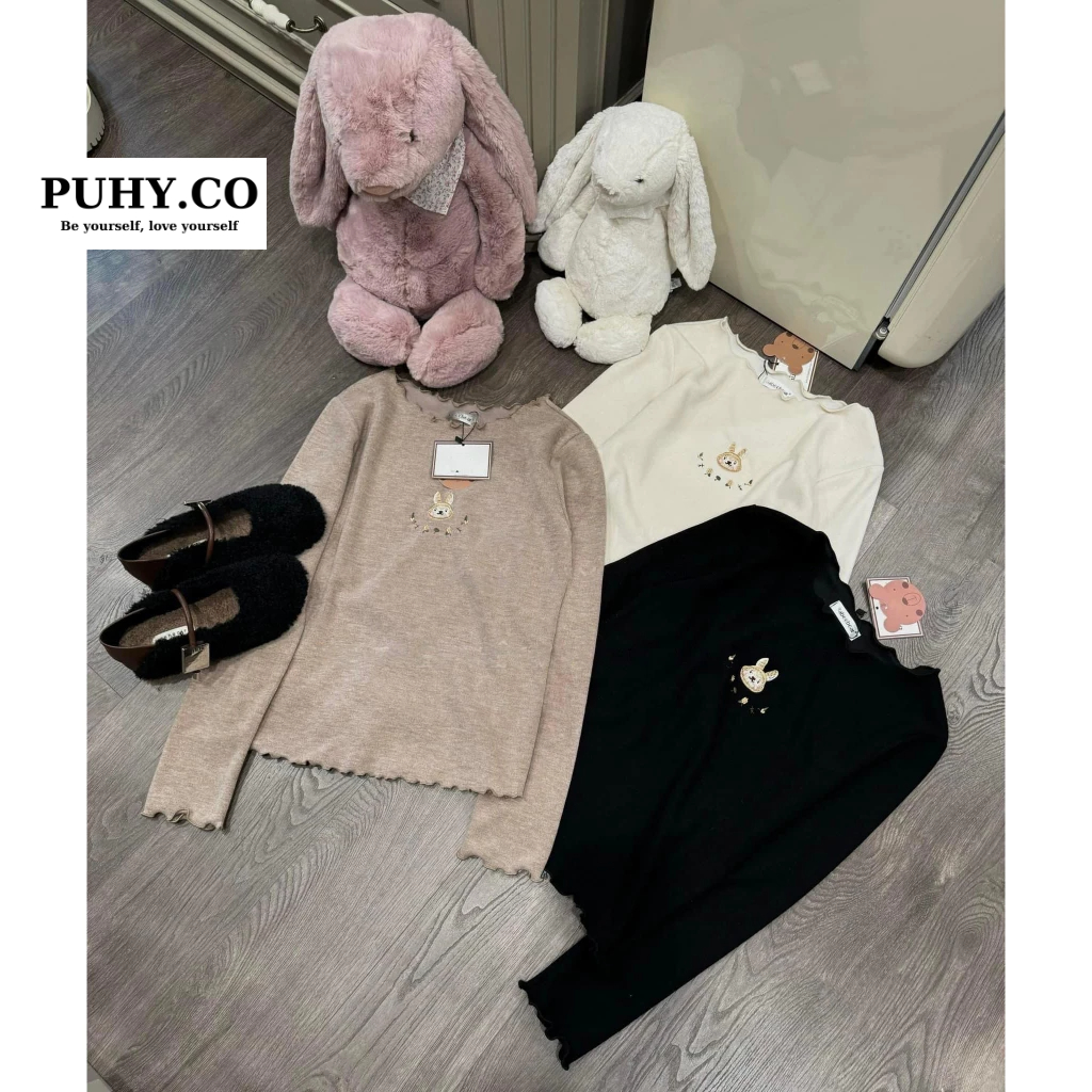 Áo thêu thỏ rabbit siêu xinh-ảnh thật