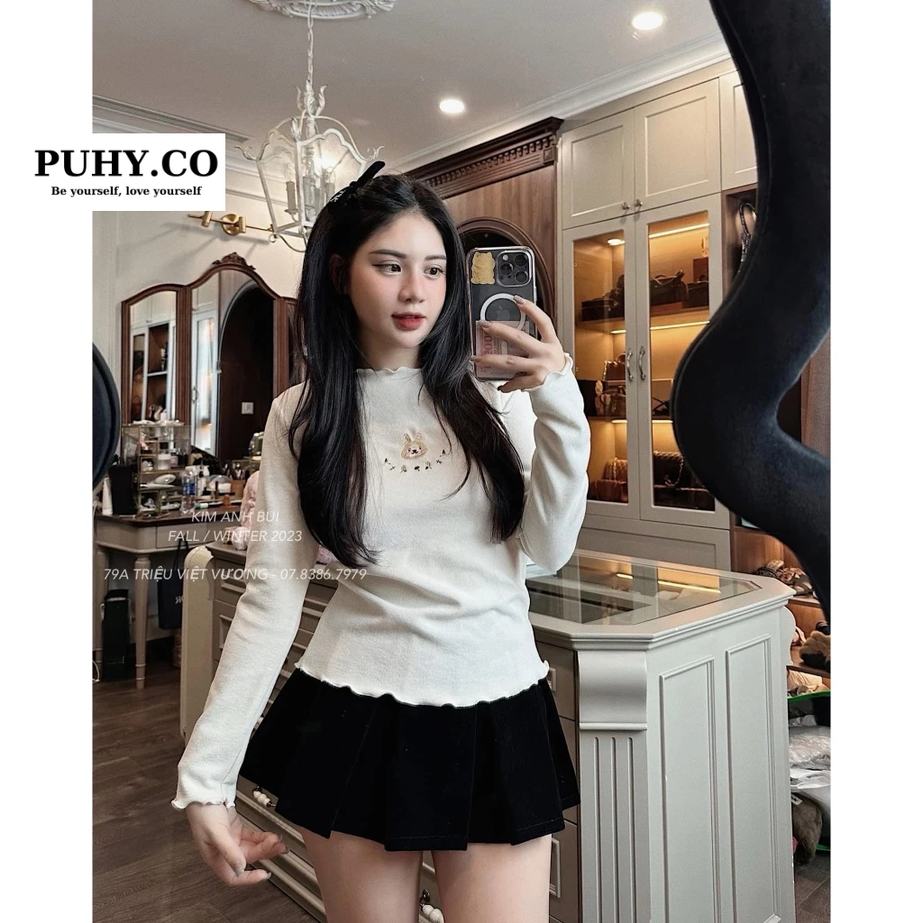 Áo thêu thỏ rabbit siêu xinh-ảnh thật