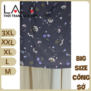 Bigsize công sở - Áo Hanbie - Xanh Hoa
