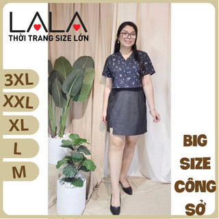 Bigsize công sở - Áo Hanbie - Xanh Hoa