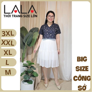 Bigsize công sở - Áo Hanbie - Xanh Hoa