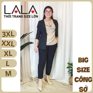 Bigsize công sở - Áo Cổ Thụng - Kem