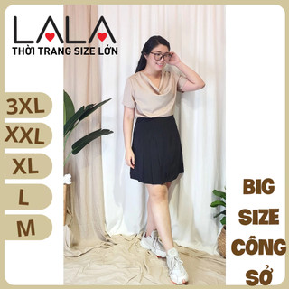 Bigsize công sở - Áo Cổ Thụng - Kem