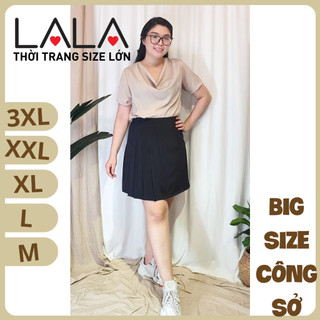 Bigsize công sở - Áo Cổ Thụng - Kem