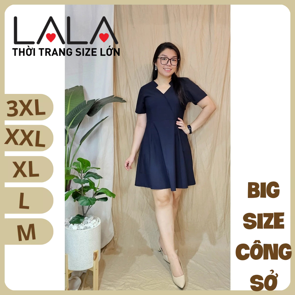 Bigsize công sở - Đầm Trụ Nằm - Xanh