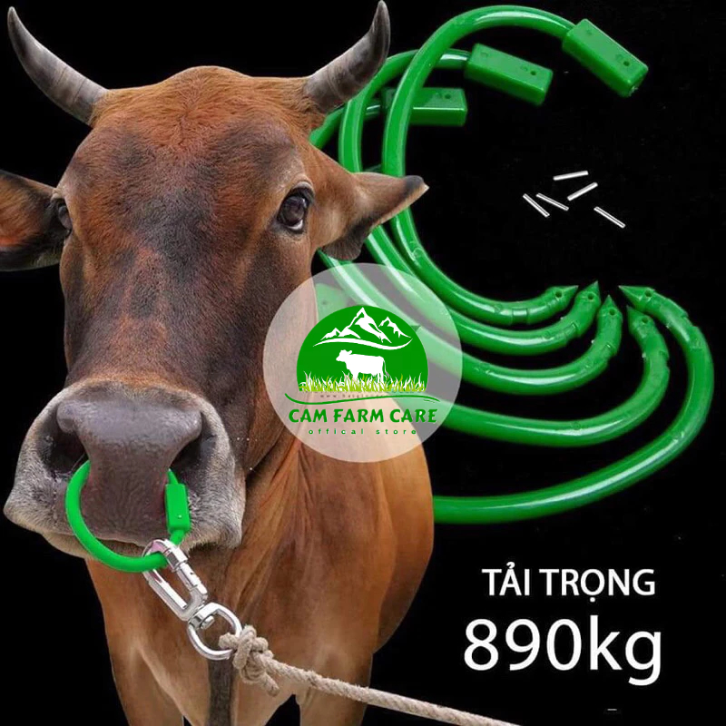 Kìm Bấm Xỏ Vòng Nhựa Vào Mũi Bò Chất Liệu Inox Siêu Bền - Vòng Nhựa Pakistan Có Chốt