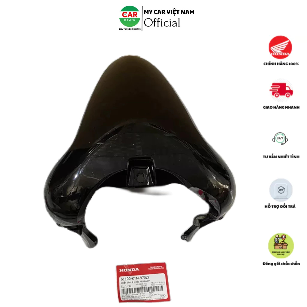 Chắn bùn A trước - dè trước HONDA FUTURE Neo năm 2006-2007-2008 màu Đen. *NH-A69P* 61100KTM970ZF