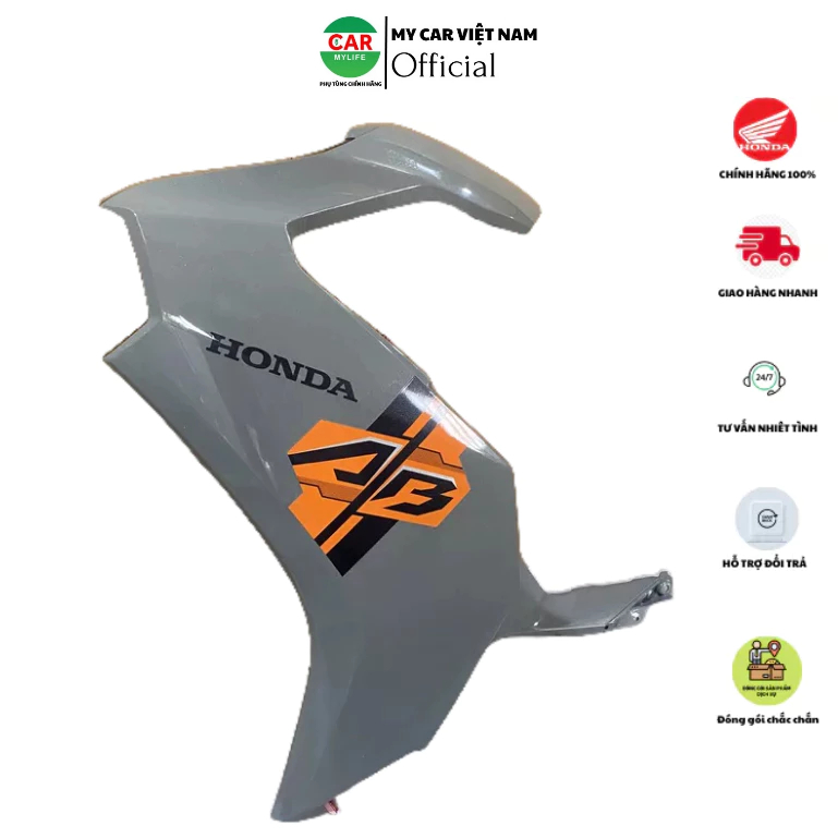 Cánh yếm bên trái - bửng yếm HONDA AIR BLADE 125 năm 2021 màu Xám xi măng. *NHC60P* 64600K1GV90ZA