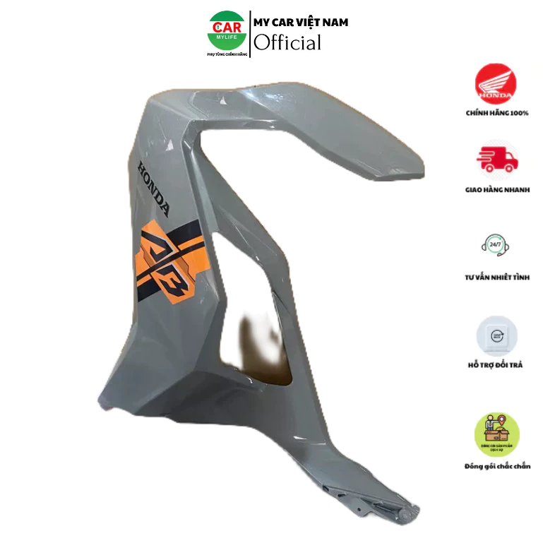 Cánh yếm bên trái - bửng yếm HONDA AIR BLADE 125 năm 2021 màu Xám xi măng. *NHC60P* 64600K1GV90ZA