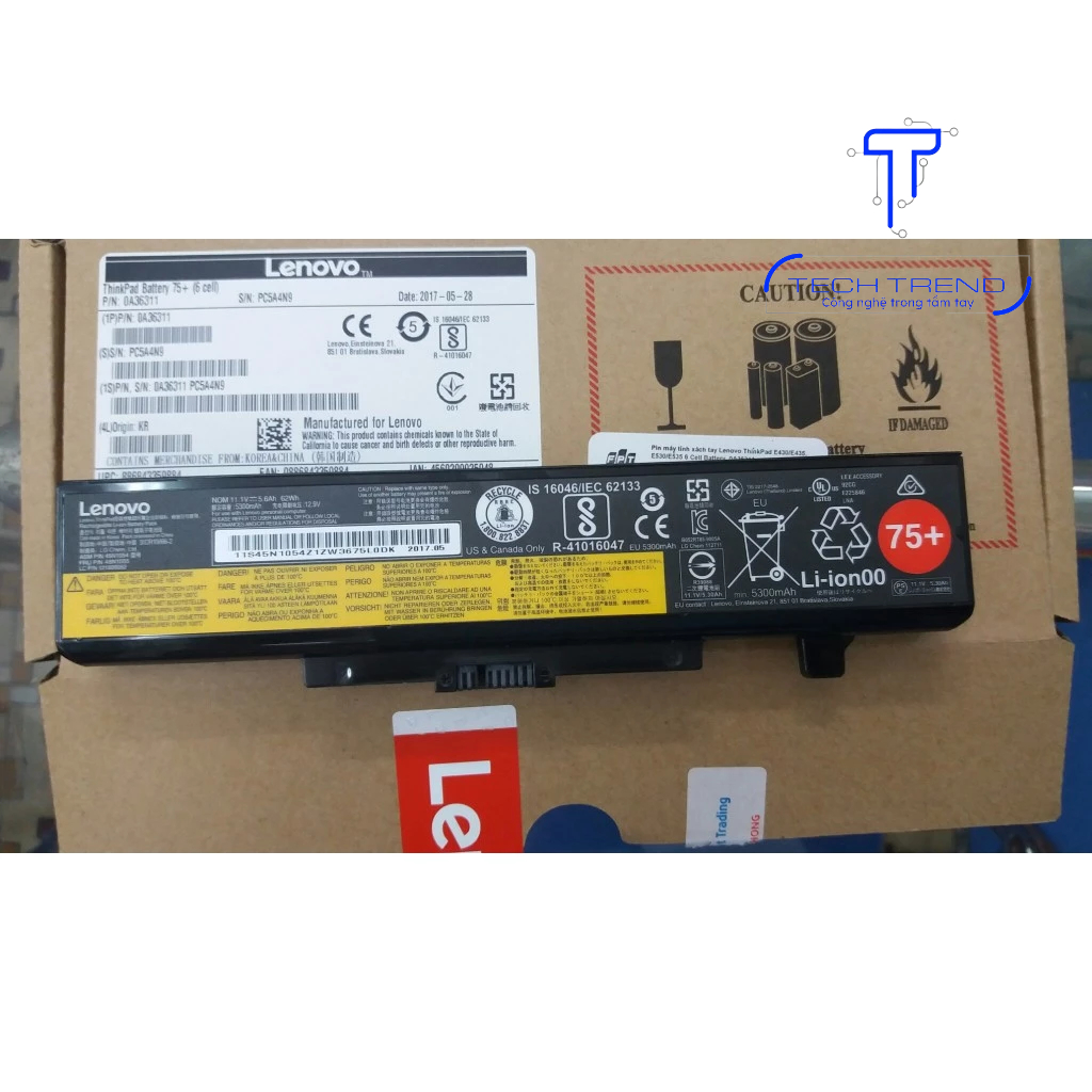Pin laptop Lenovo Edge E430C E431 E435 E440 E445 E531 E535 E530 E540 B490 B590 75+