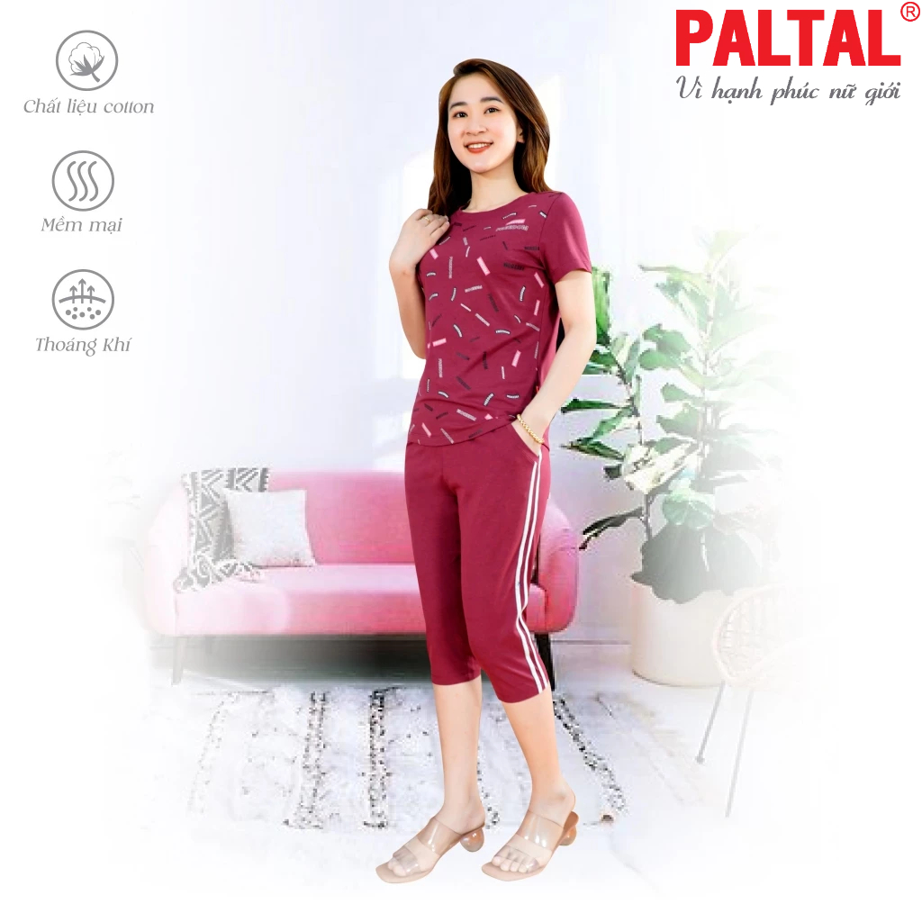 Đồ bộ 194p 4211 nữ mặc nhà kiểu quần lửng tay ngắn CVC