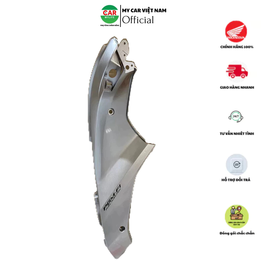Ốp yếm bên phải - cánh yếm trong HONDA AIR BLADE 110 năm 2009-2010 màu Bạc. 64415KVGV20ZA *NH411M*