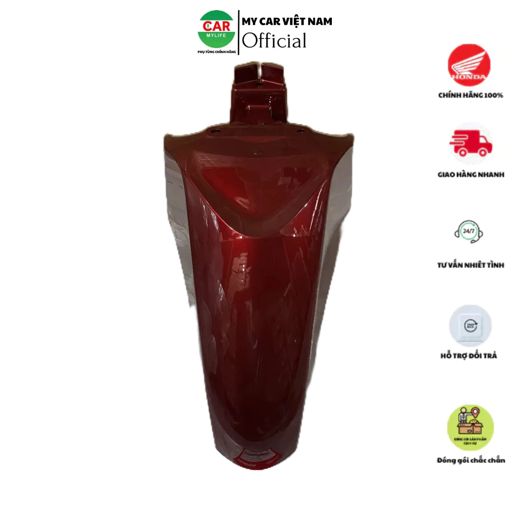 Chắn bùn A trước - dè trước HONDA VISION năm 2014-2016-2018-2020 màu Đỏ mận. *R350* 61110K44V00ZC