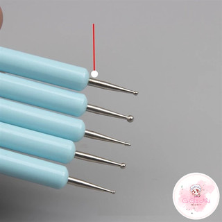 Bộ mo + miết đất sét 5 chiếc, dụng cụ tạo hình đất sét, gumpaste